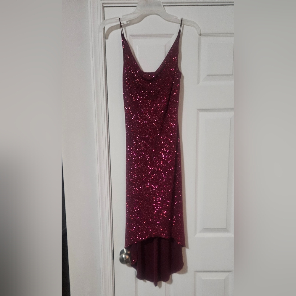 City Triangles Red Asymmetrical High-Low Cocktail Dress